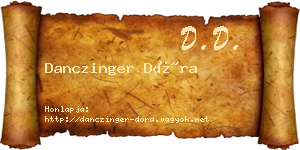 Danczinger Dóra névjegykártya